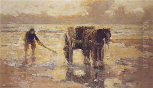 A Shellfisher On The Beach - view 1