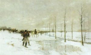 Napoleons Arme Pa Vinterklatt Falt by Gerhard Arij Ludwig Morgenstje Munthe