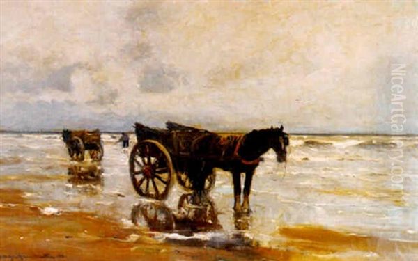 Garnalenvissers Aan Het Strand - view 1