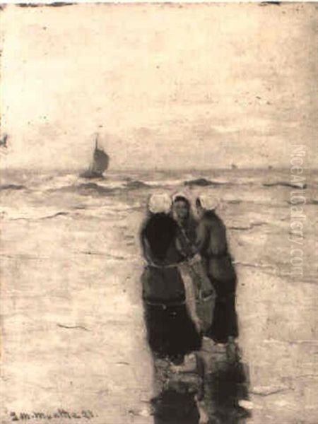 Vissersvrouwen Op Het Strand - view 1