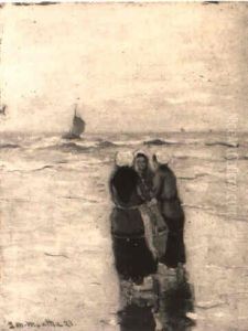 Vissersvrouwen Op Het Strand