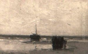 Zeegezicht Bij Katwijk by Gerhard Arij Ludwig Morgenstje Munthe