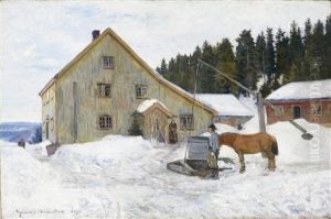 Gardstun, Vinter by Gerhard Munthe