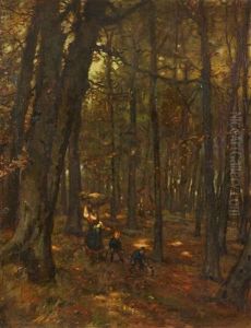Wooded Landscape With A Mother And Children Wooded Landscape With A Mother And Children