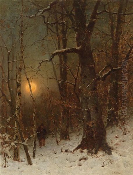 Mondnacht Im Winterwald - view 1