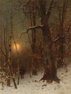 Mondnacht Im Winterwald