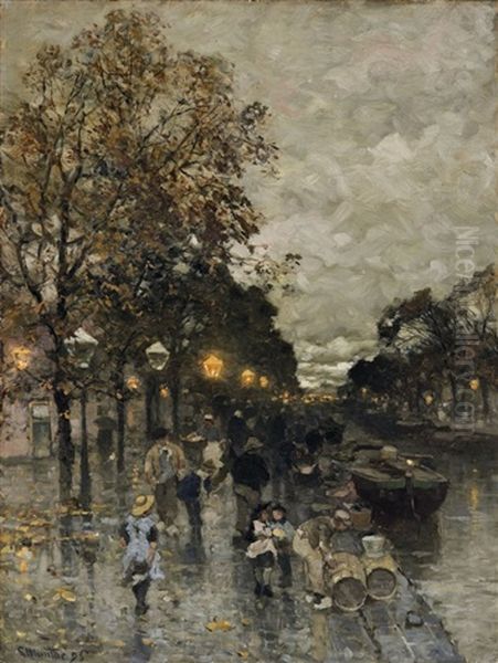 Nachtliche Grachtansicht In Amsterdam - view 1