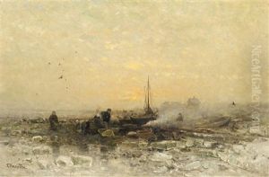 Wattfischer Im Morgennebel by Ludwig Munthe