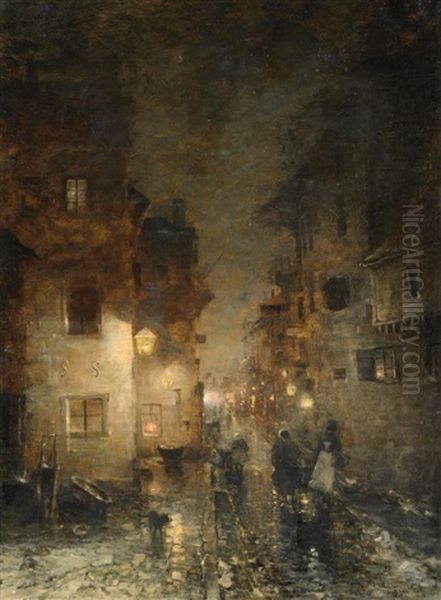 Abendliche Strasenszene - view 1
