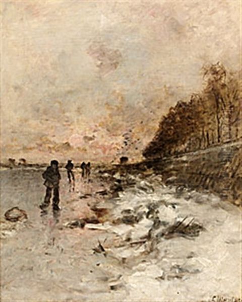 Vintermotiv Med Skridskoakare - view 1