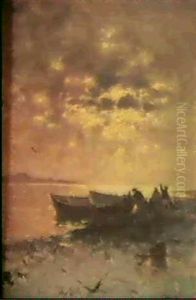 Fischer Am Strand by Ludwig Munthe