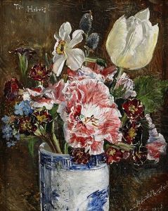 Bukett Av Blommor I Blavit Vas by Anna Katarina Munthe-Norstedt