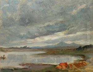 Lake Scene by Josephine Mary Muntz Adams