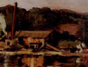 River Scene (+ Coastal Scene, Verso) by Laura Adeline Muntz-Lyall
