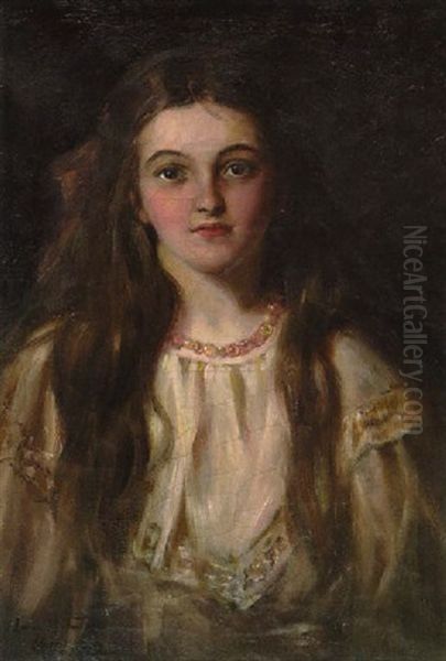 Young Girl In Cream Dress - view 1
