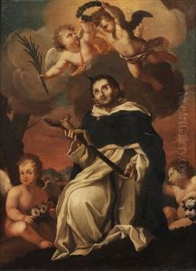 Saint Peter Martyr Surrounded By Angels