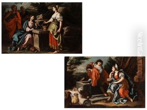 Jesus Und Die Samariterin (+ Rebecca Am Brunnen ; Pair)