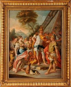Sisygambis, Hephaestion Et Alexandre Le Grand Apres La Defaite Perse A Issos by Francesco de Mura