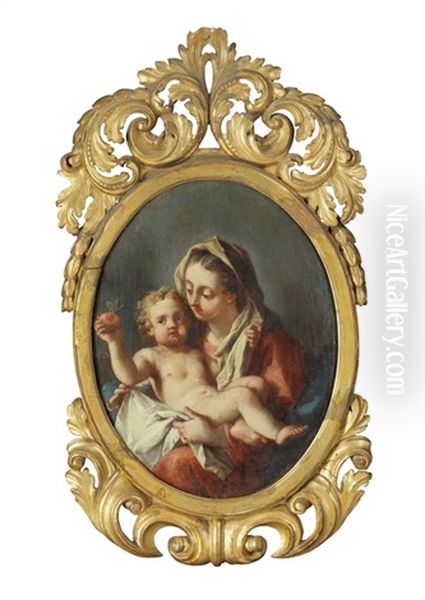 Madonna Mit Kind, Einen Apfel Haltend - view 1
