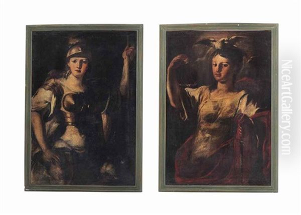 Allegory Of Fortitude And Allegory Of Justice (pair) - view 1