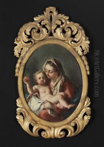 Madonna Mit Kind Einen Apfel Haltend Madonna Mit Kind Einen Apfel Haltend