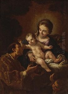 The Madonna And Child With Attendant Figure