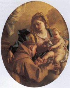 Madonna Con Bambino E Sant'antonio by Francesco de Mura