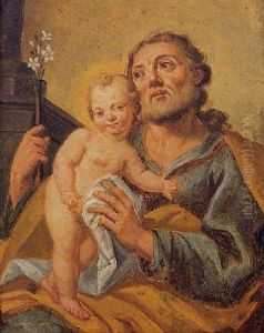 San Giuseppe Col Bambino by Francesco de Mura