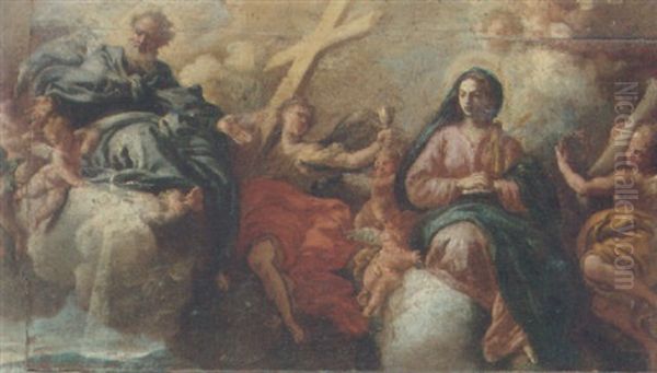 The Madonna In Glory With God The Father And Angels Bearing Instruments Of Passion - view 1