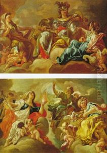 La Sabiduria Somete A La Lujuria Y La Avaricia by Francesco de Mura
