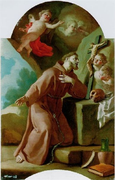 Saint Francis At Prayer - view 1