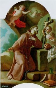 Saint Francis At Prayer by Francesco de Mura