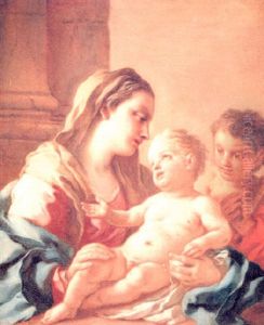 Virgen Con El Nino Y San Juan