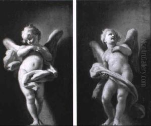 Deux Angelots by Francesco de Mura