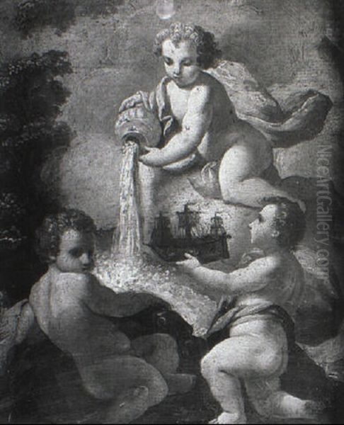 Putti With The Elements Of Water - view 1