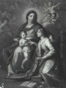 The Mystic Marriage Of Saint Catherine by Francesco de Mura