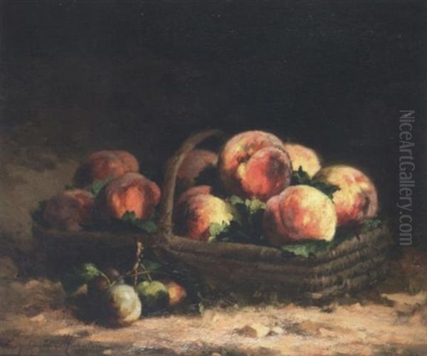 Still Life With Peaches In A Basket - view 1