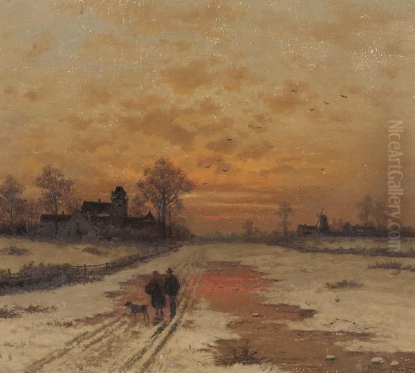 Abendspaziergang In Winterlicher Landschaft - view 1