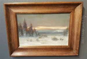 Wintry Landscape by Vladimir Leodinovitch (Comte de) Muravioff
