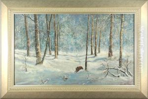 Winter Landscape With A Bear