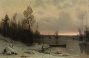 Winter Twilight by Vladimir Leodinovitch (Comte de) Muravioff