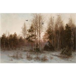 Forest At Twilight by Vladimir Leodinovitch (Comte de) Muravioff