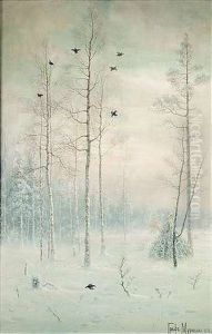 Fasanenjagd Im Winterlichen Wald