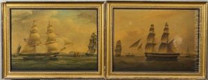 Pair Of Ship Paintings by John Murday
