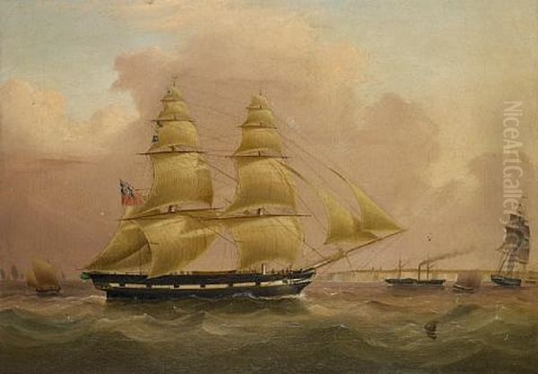 The Trading Brig 'eliza' In Two Positions Off The North Foreland With Other Shipping In The Downs Nearby - view 1
