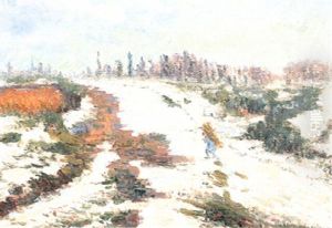 Environs D'auvers, Sous La Neige by Eugene Murer