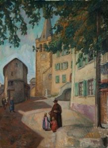 Place De Lens Avec M. Le Cure by Albert Muret