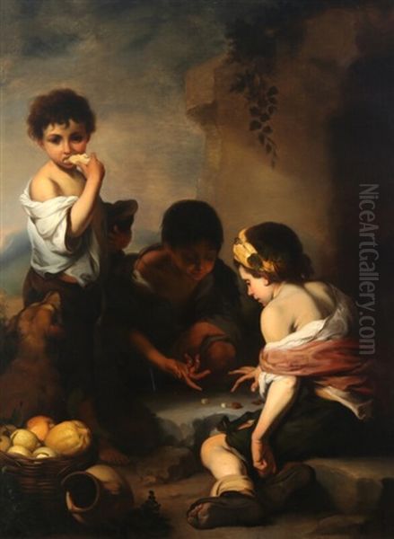 Boy's Playing Dice - view 1