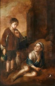 Invitacion Al Juego De La Argolla by Bartolome Esteban Murillo