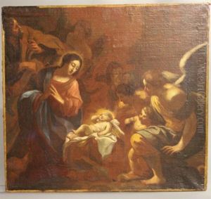 Portrait Of Madonna And Child Surrounded By Angels by Bartolome Esteban Murillo